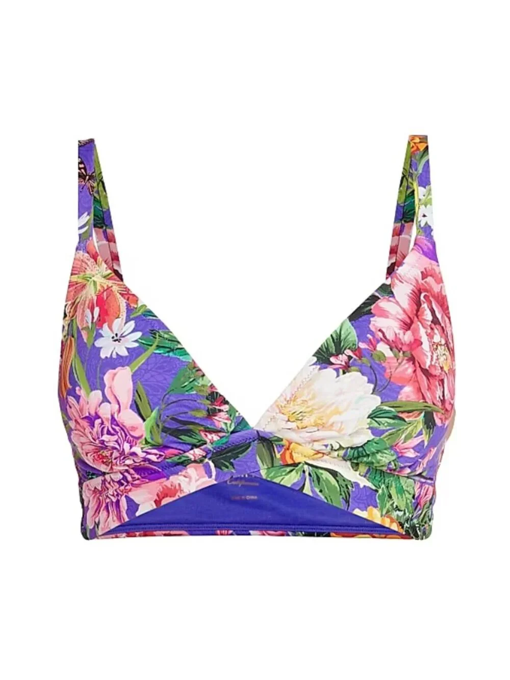 NWT Johnny Was  Floral Crisscrossed Bikini Top Medium M